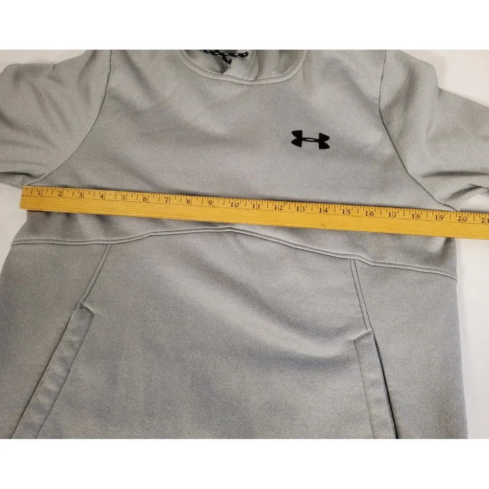 Under Armour Men's SM Gray Hoodie Loose‎ Fit Cold Gear Hooded Sweatshirt